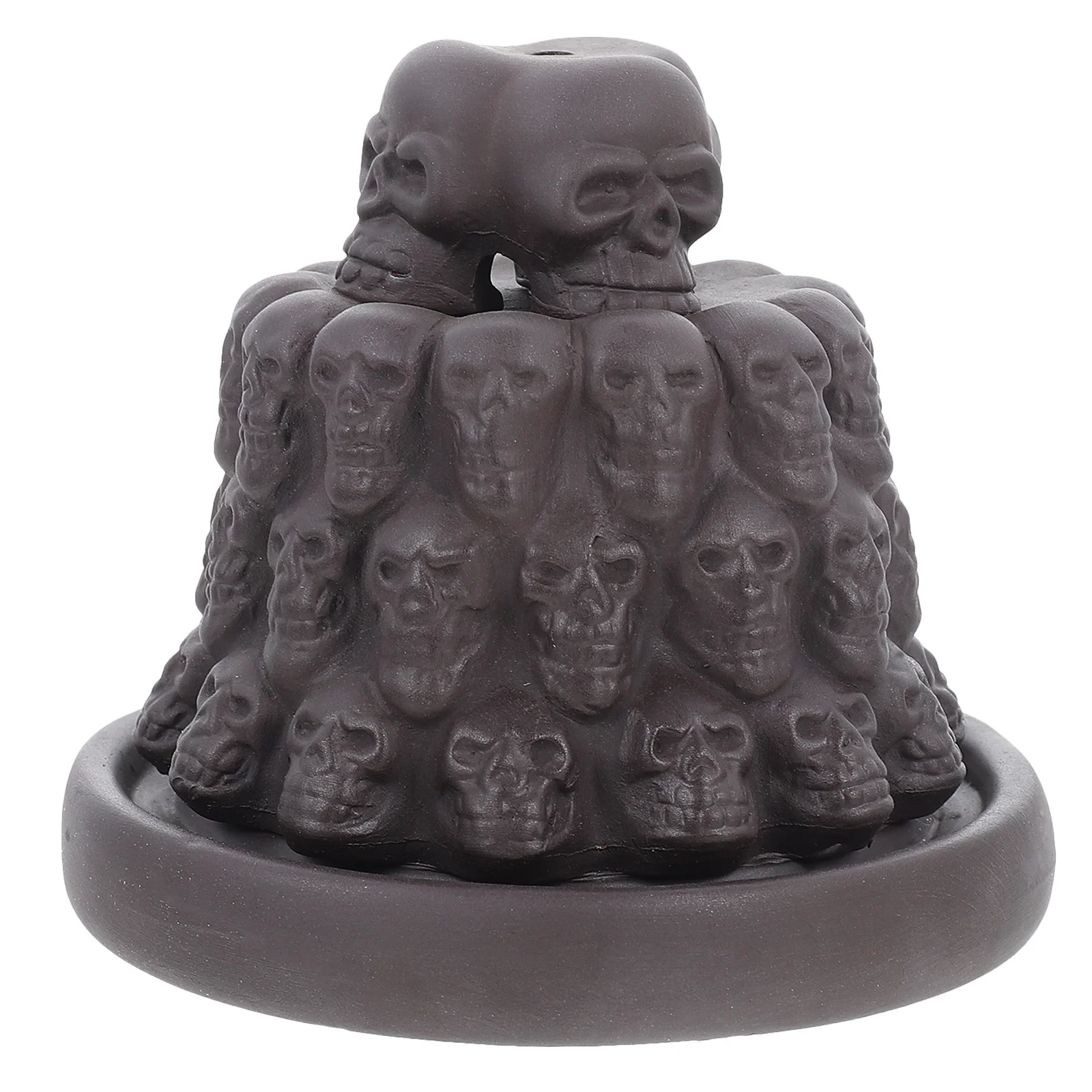 

Skull shaped Censer Aromatherapy Stove nament Stick Holder Backflow Incense Burner Home Decor Stress Relief Meditation Aid