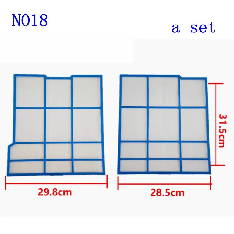 Air Conditioner filter sets For Hitachi Various models Left 31.5X29.8cm Right 31.5X28.5cm Filter dust screen parts