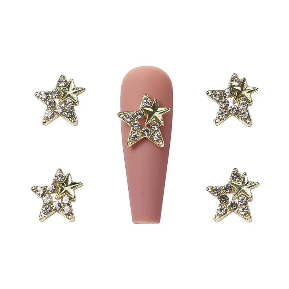 Relógio feminino acessórios de manicure estrelas de cinco pontas strass jóias da arte do prego 3d brocas da arte do prego estrelas decorações do prego