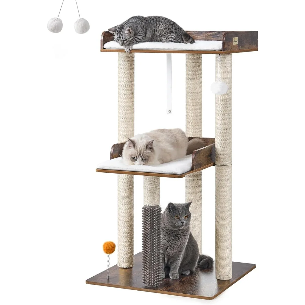 

43.7" Cat Tree, Modern Cat Tree Tower, Cat Tower for Indoor Cats Large Adult, Cats Condo with Scratching Post, Large