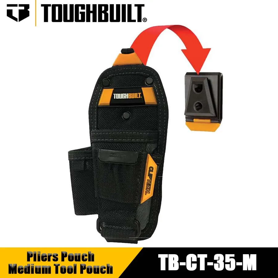 TOUGHBUILT Pince à TB-CT-35-L TB-CT-35-M poudres-Poudres d'outils moyens/grands avec pince à ceinture Poudres d'outils spécialisées Sac de rangement