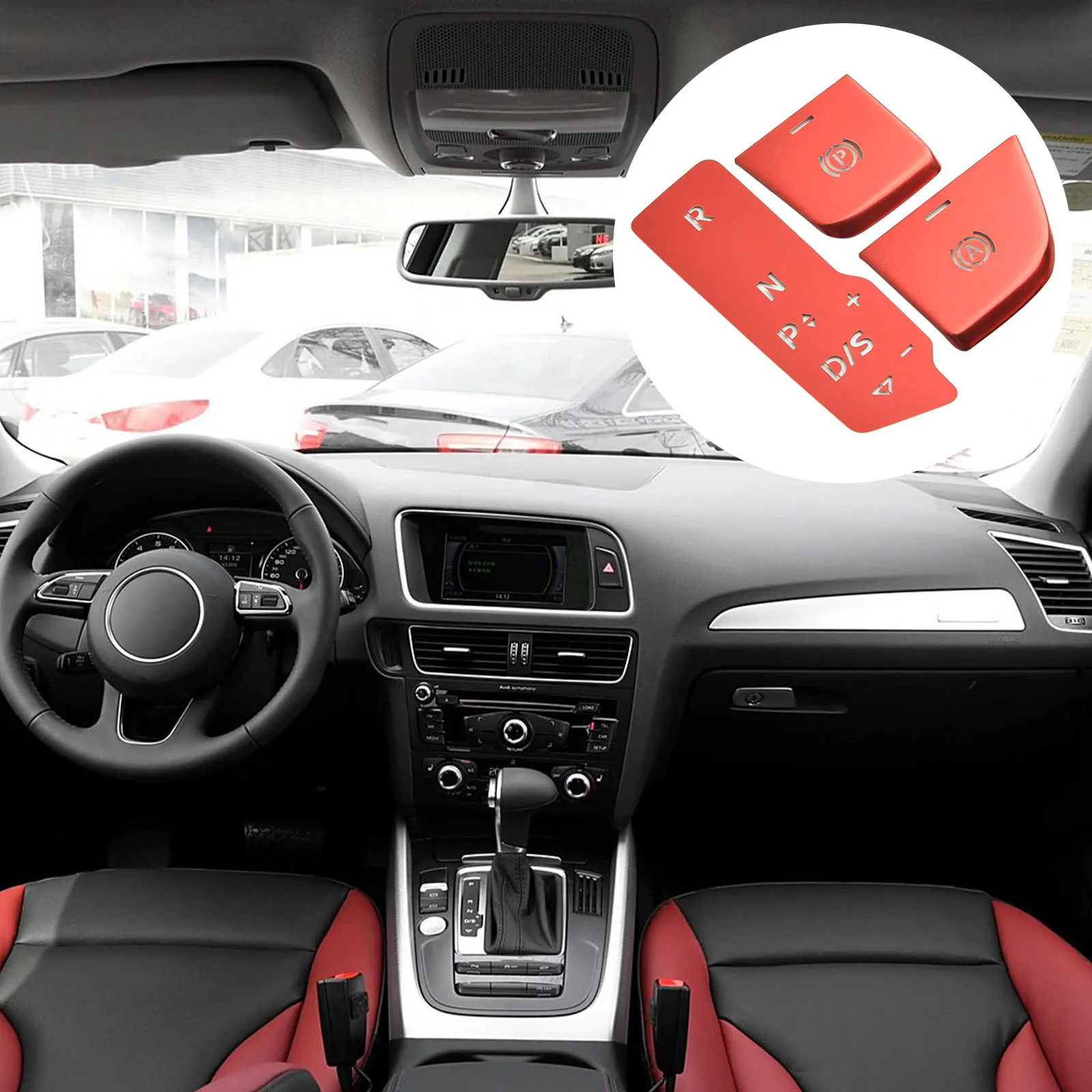 Q5 Gear Shift Sticker Center Console Trim Strict Factory QC Test Aluminum Material Manual Measurement Deviation