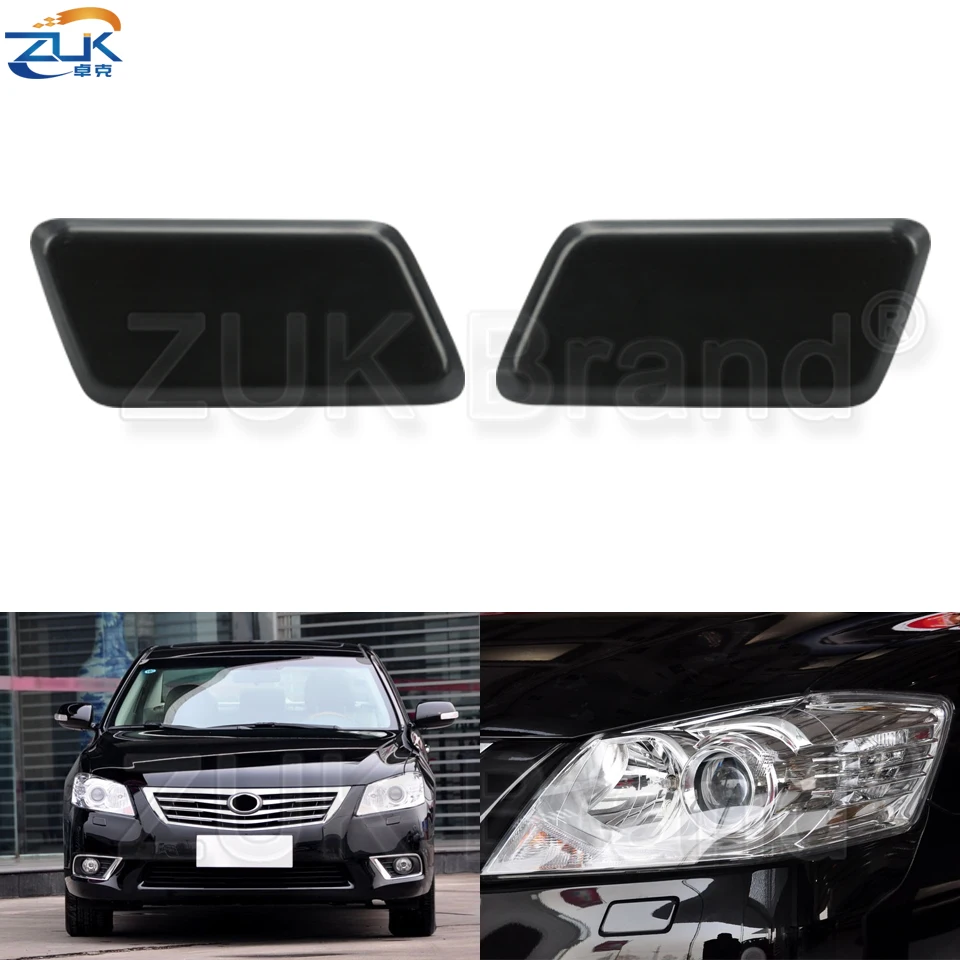 ZUK Unpainted Front Headlight Washer Nozzle Cover Headlamp Water Sprayer Cap For Toyota CAMRY AURION 2009 2010 2011 Asian Model