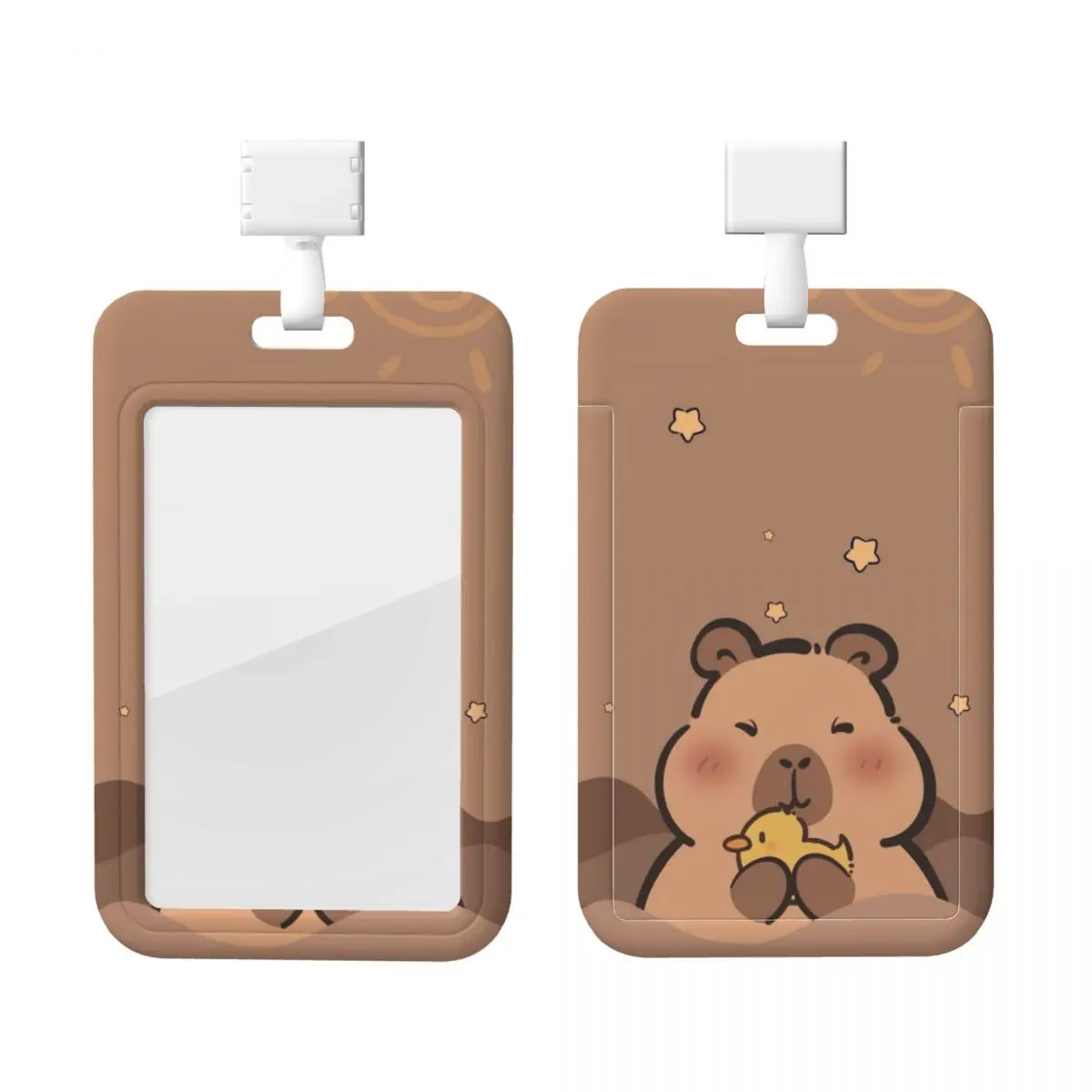 

Custom Funny Capybara Credit Card Holders Neck Strap Lanyard ID Badge Card Holder For Hospitals Nurse Card Holder