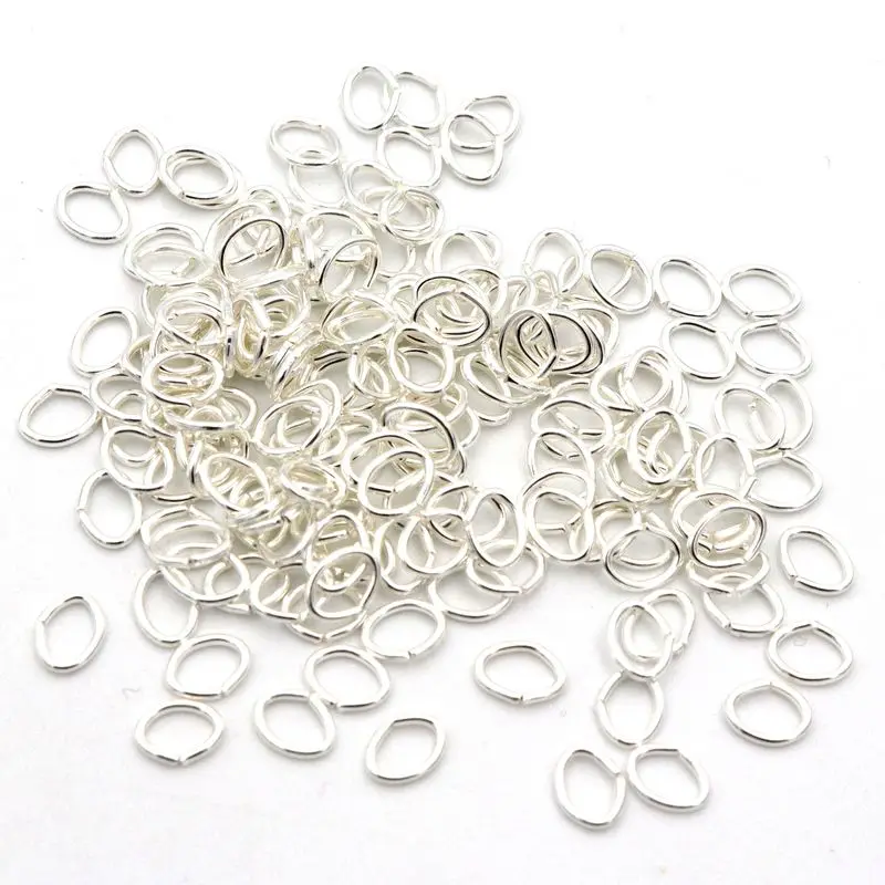 500pcs 5X4mm Gold-plate Silver Color Oval Metal Single Layer Jump Split Rings Open Link Loops Jewelry Handmade Diy Accessories