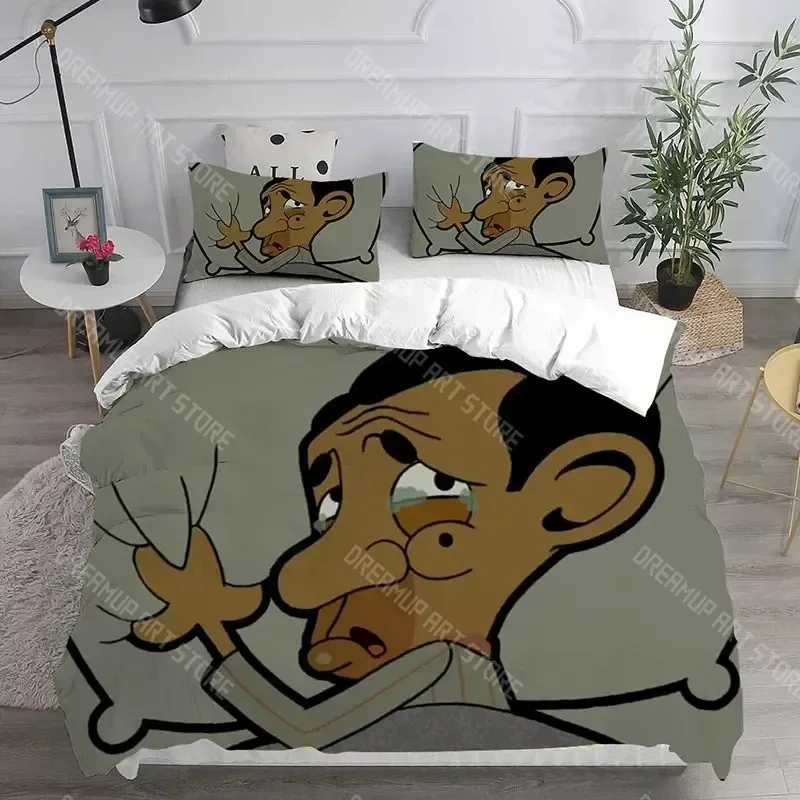 2026 3D Mr. Bean Animated Series Bedding Sets Comforter Quilt Bed Cover Duvet Cover Pillow Case Sets Bedroom Home Textiles