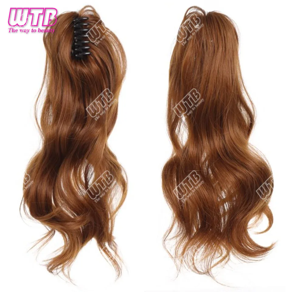 Synthetic ponytail wig Princess Girls Fluffy Wavy High Ponytail Clip-on Wig Waterfall Curly Half Tied One-piece Women Hair