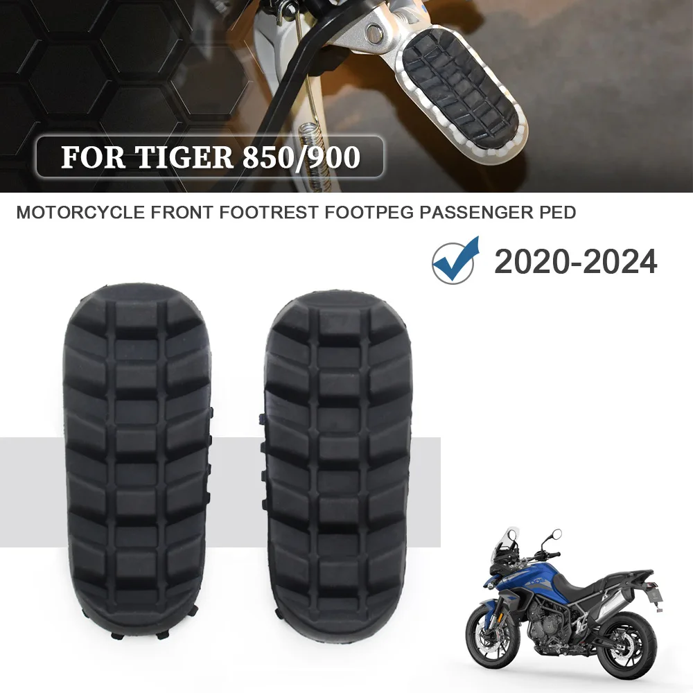 Motorcycle Black Front Footrest Footpegs Foot Pegs Rubber Covers For Triumph SCRAMBLER 1200 XC XE TIGER 850 900 1200