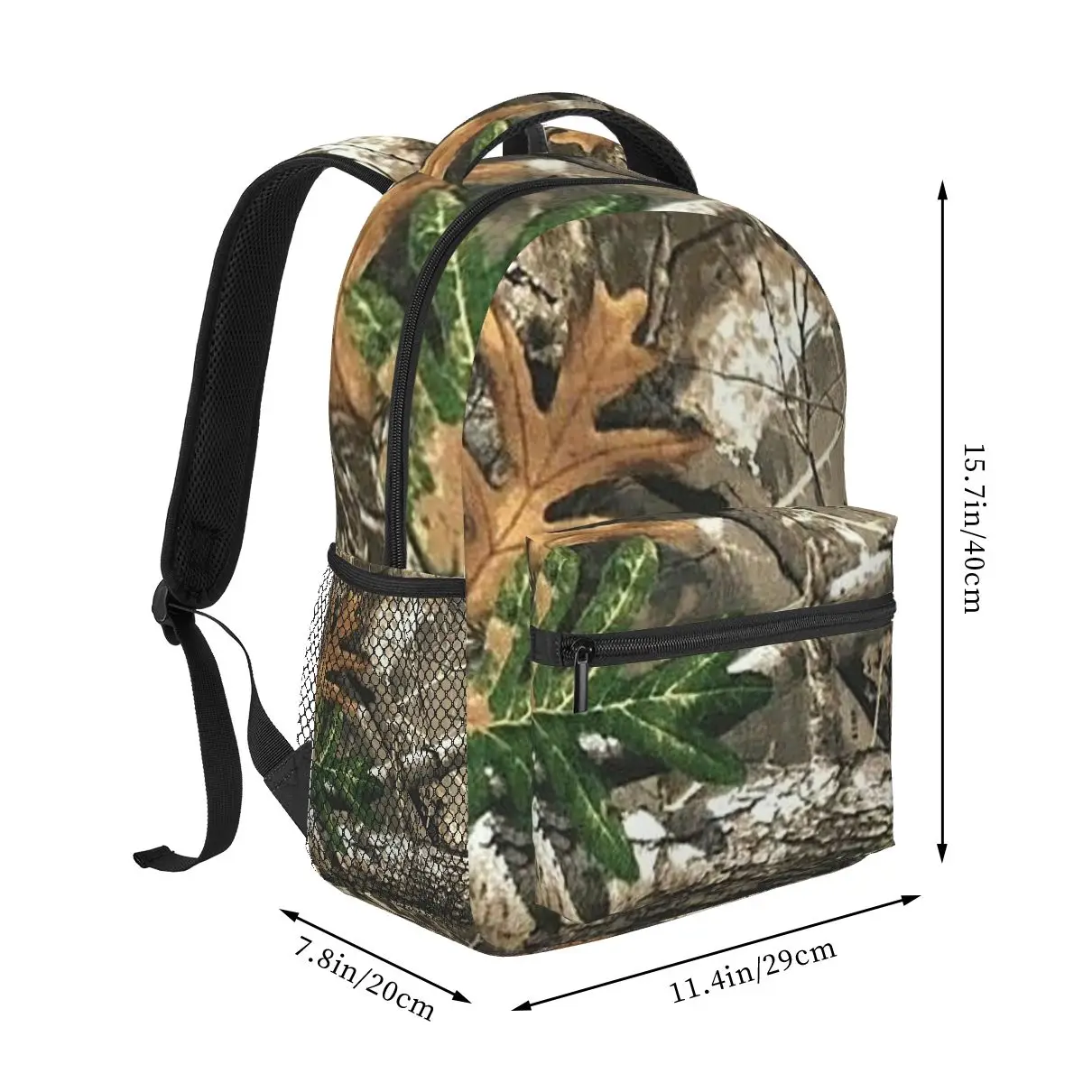Camouflage Real Tree Realtree Hunter Camo Pattern Backpack Student BookBag Children School Bag Computer Shoulder Bags Men Women