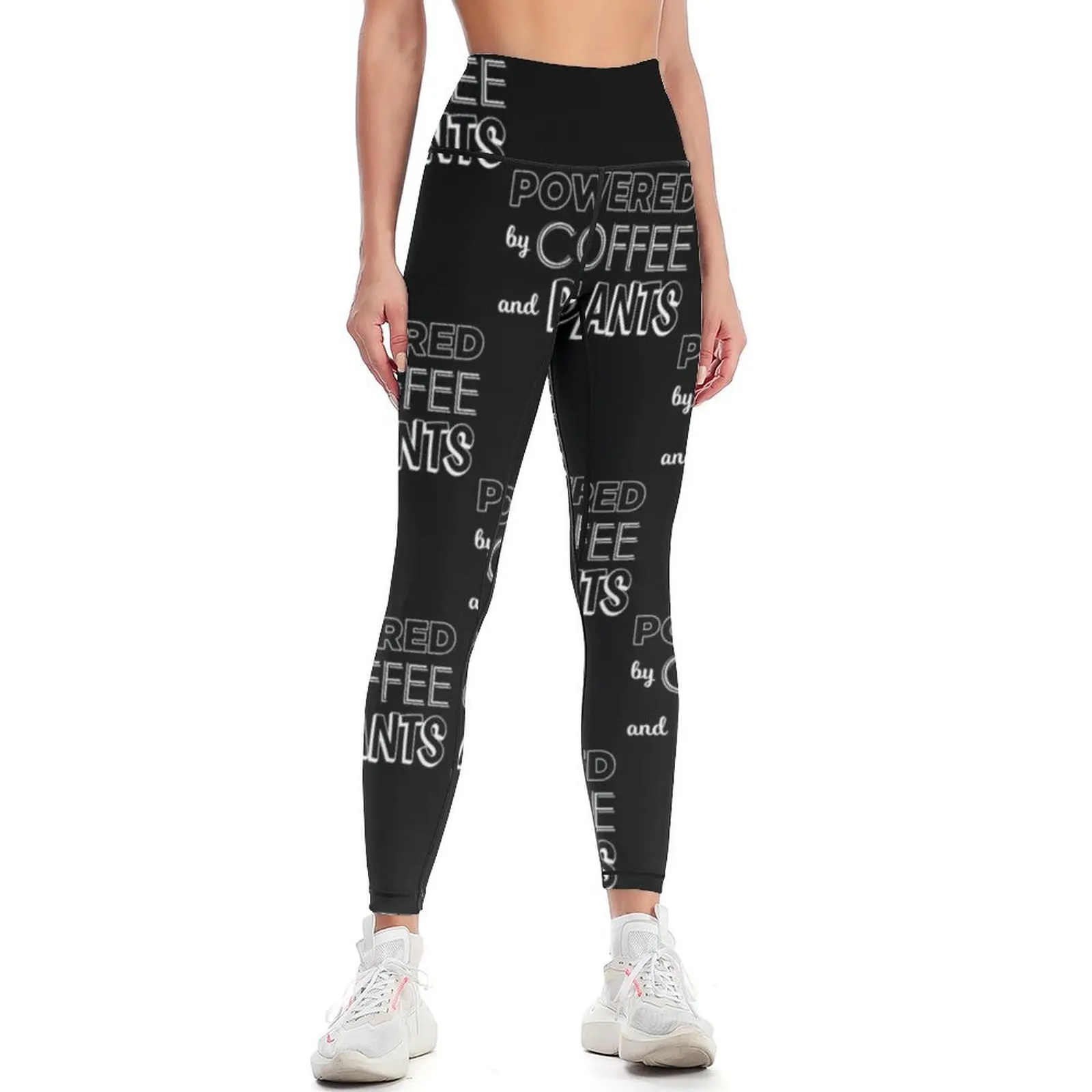 Powered By Coffee And Plants WFPB Vegan Gift design Leggings Legging sexy woman legging gym sport set Womens Leggings