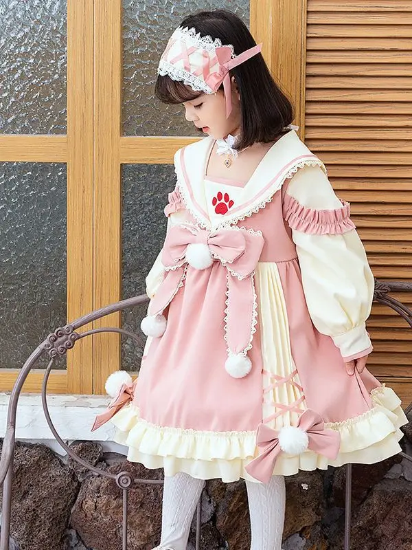 Children Clothing 2024 Spring New Girl Dress Girl Korean Version Trendy Children Birthday Dress Long Sleeved Skirt