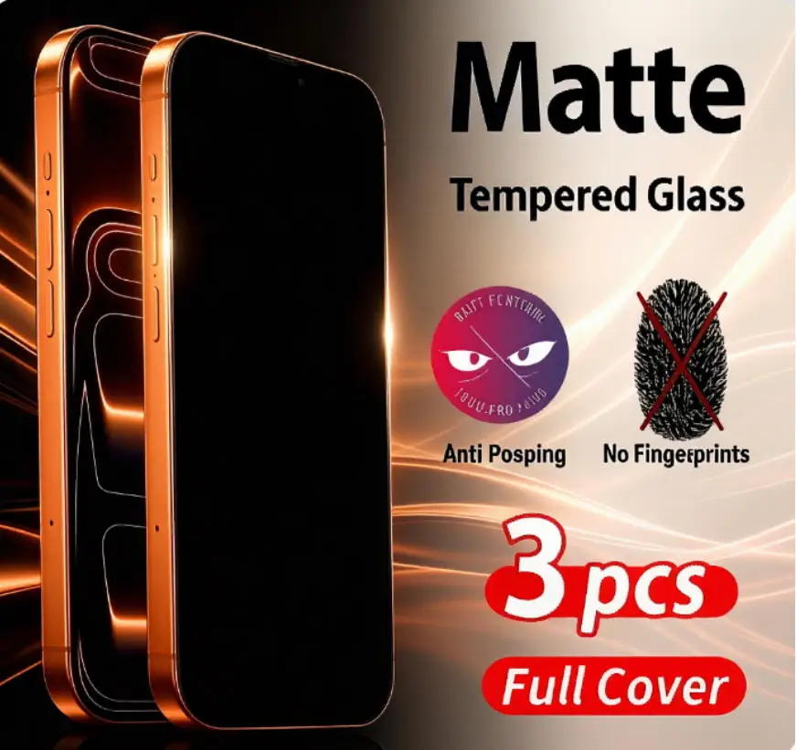 Image of 3 Stück Matte Anti-Spionage Displayschutzfolie Kompatibel mit iPhone 17 Pro Max/17 Pro/17 Air/17/16 Pro Max/16 Pro/16