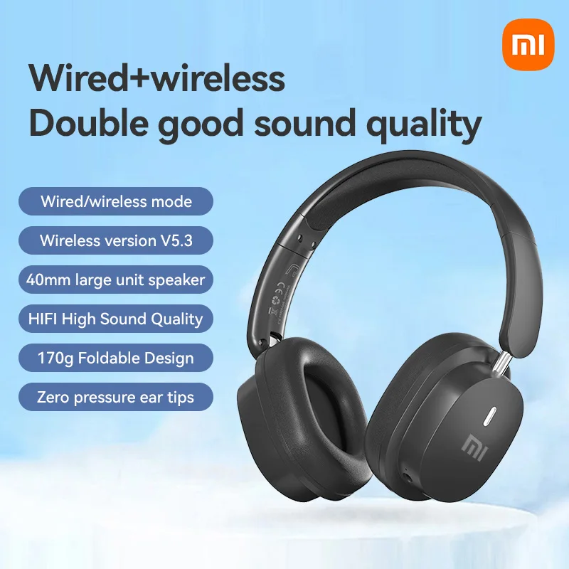 

Xiaomi Wireless Headphones Bluetooth 5.3 Foldable Headset Head Mounted Noise Cancelling Headband Sport Earbuds Earphones