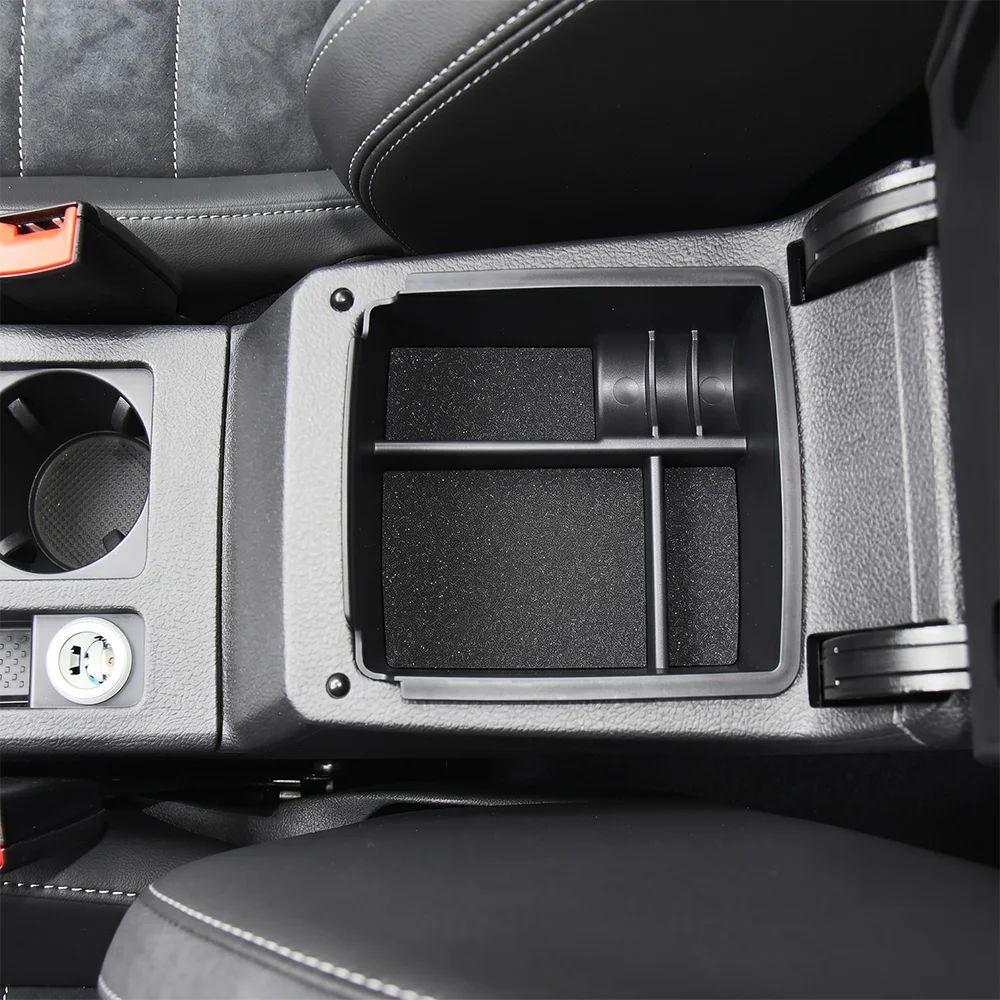 Car Armrest Storage Box with Anti-SlipBottom Pad for VW Golf 7 MK7 MK7.52013-2019 Centre Console OrganizerABS Accessories