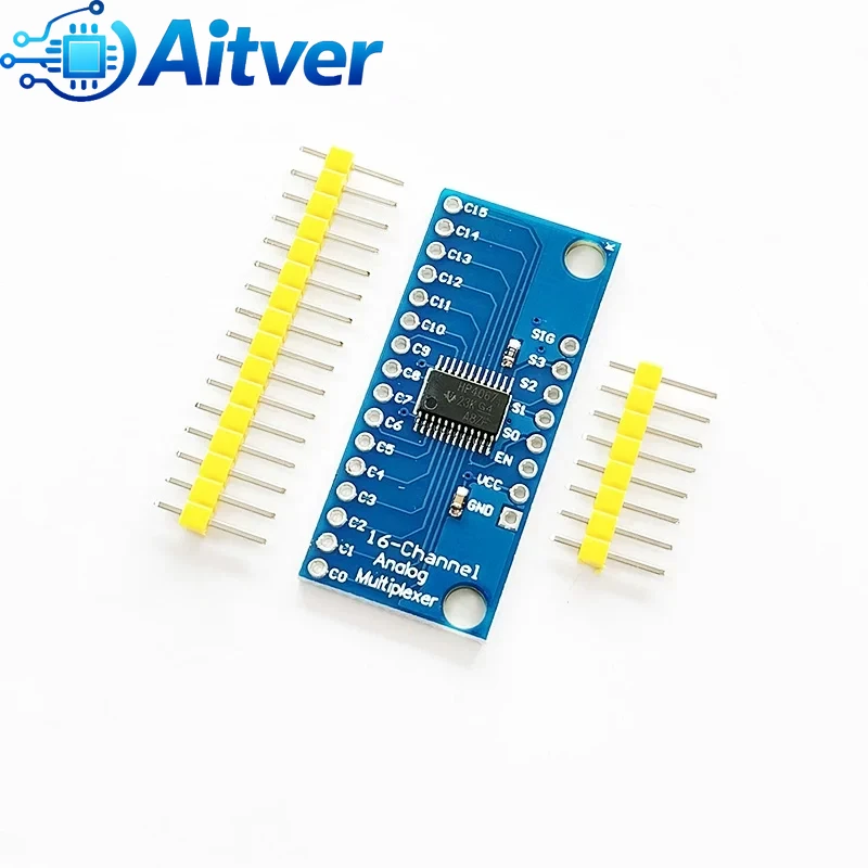 CD74HC4067 16‑Channel Analog Digital MUX Breakout Board Module for Arduino STM32 ESP32 Microcontroller Projects