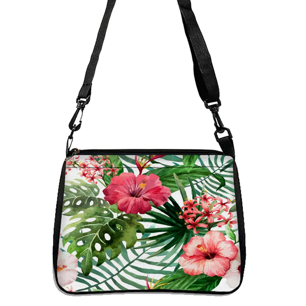 Tropical Forest Leaf Pattern Shoulder Bags Large Capacity Women Handbag Portable Storage Bag Messenger Bag Gift 10.11