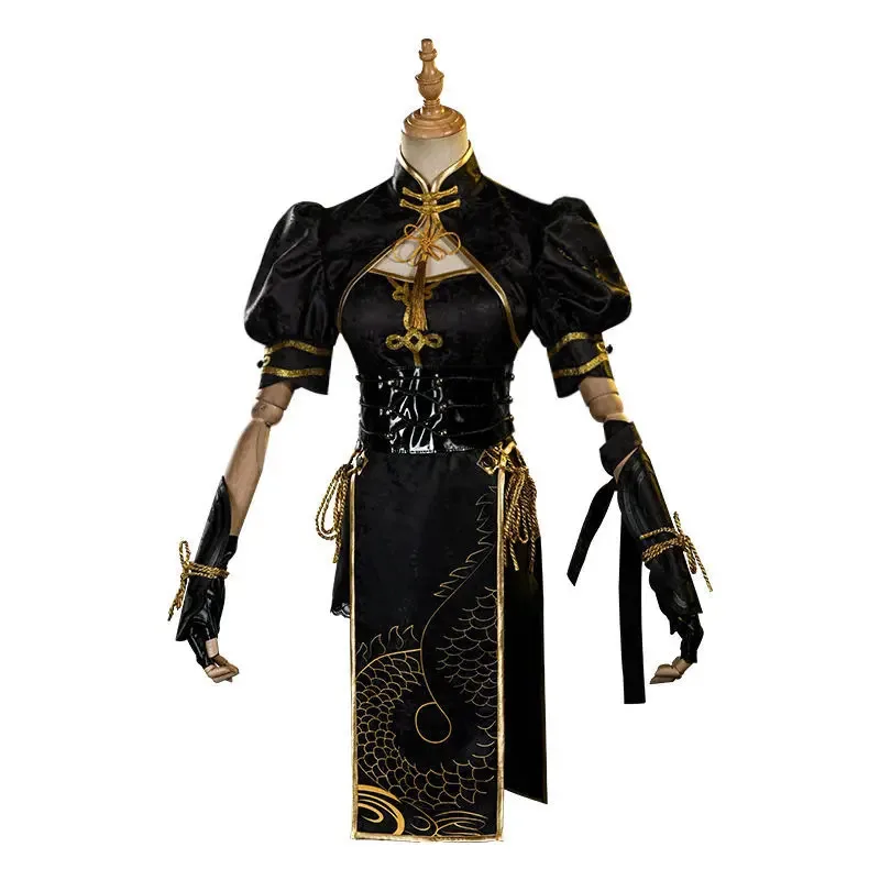 Хэллоуин Нарака: Bladepoint Viper Ning Qipao Косплей Костюм Парик Вечеринка Аниме Костюм Взрослых Женщин Сексуальное Верхнее Платье Нижние Брюки