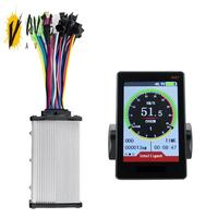 AV36-M6T Electric Bike LCD Display Meter+36V 350W Sine Wave Controller Color Screen Universal For E-Bike E Scooter Accessories (