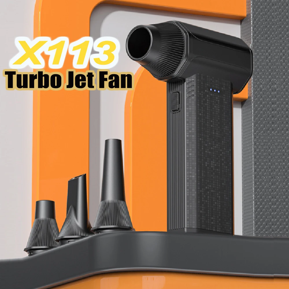 X113 مروحة نفاثة توربو صغيرة منفاخ هواء قوي 3 سرعات قابل للتعديل منفضة هواء مضغوط لتنظيف غبار الكمبيوتر وكاميرا لوحة المفاتيح #1