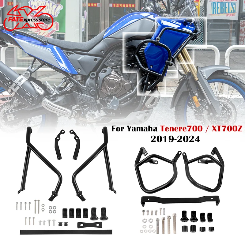 

For YAMAHA TENERE 700 Motorcycle Engine Guard Highway Crash Bar Frame Protection Bumper Tenere700 XT700 2019-2024 Accessories