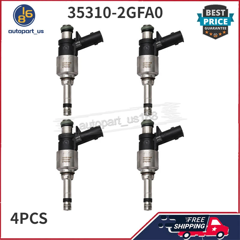 

4Pcs Fuel Injectors For Hyundai Kia 35310-2GFA0 353102GFA0 35310 2GFA0