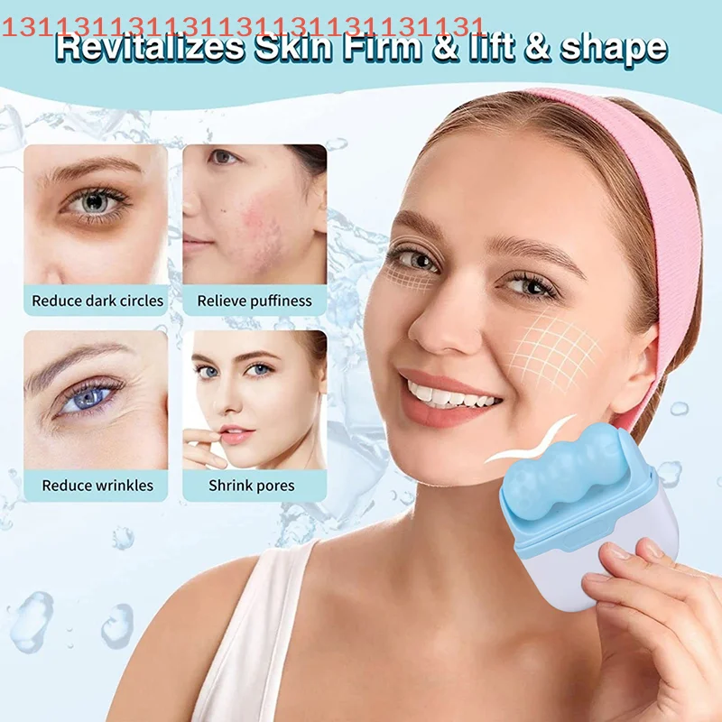 

Ледяной валик с двойной головкой для лица, глаз, отечности, мигрени, облегчения боли, мелких травм, холодная терапия, массажный ролик для ухода за кожей