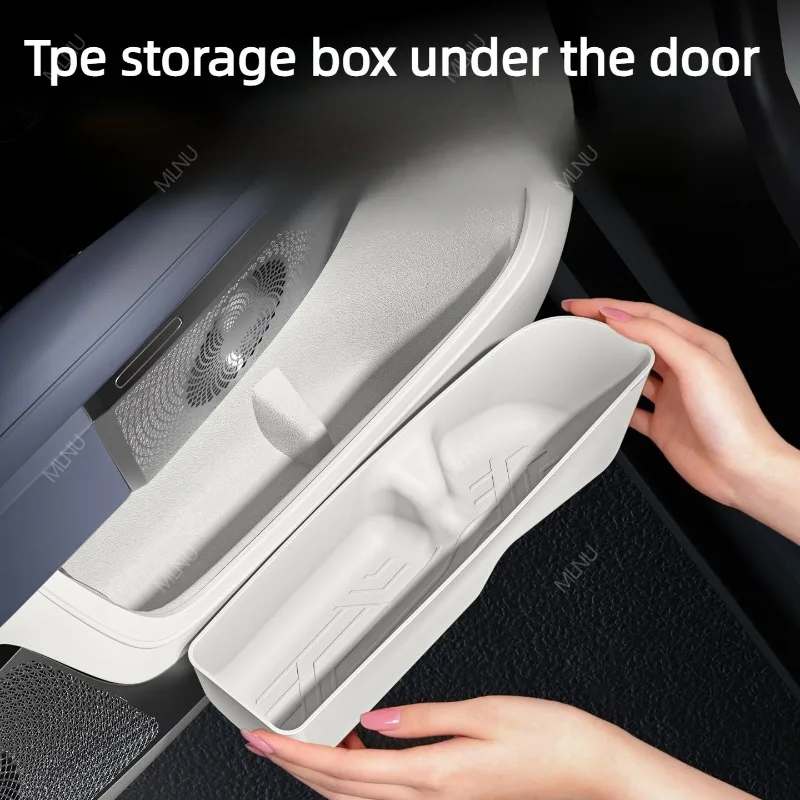 Door Storage Tray For ZEEKR 9X 2025-2026 Accessories TPE Material Anti-Slip Silent Waterproof Mud-Proof Washable Scratch-Proof