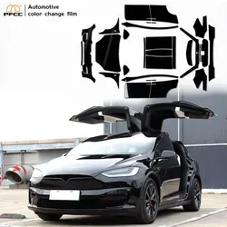 PFCC For Tesla Model X 2018-23 PVC Car Color Changing Film Decal Anti-Scratch Vinyl Film Auto Body Color Change Car Accessories