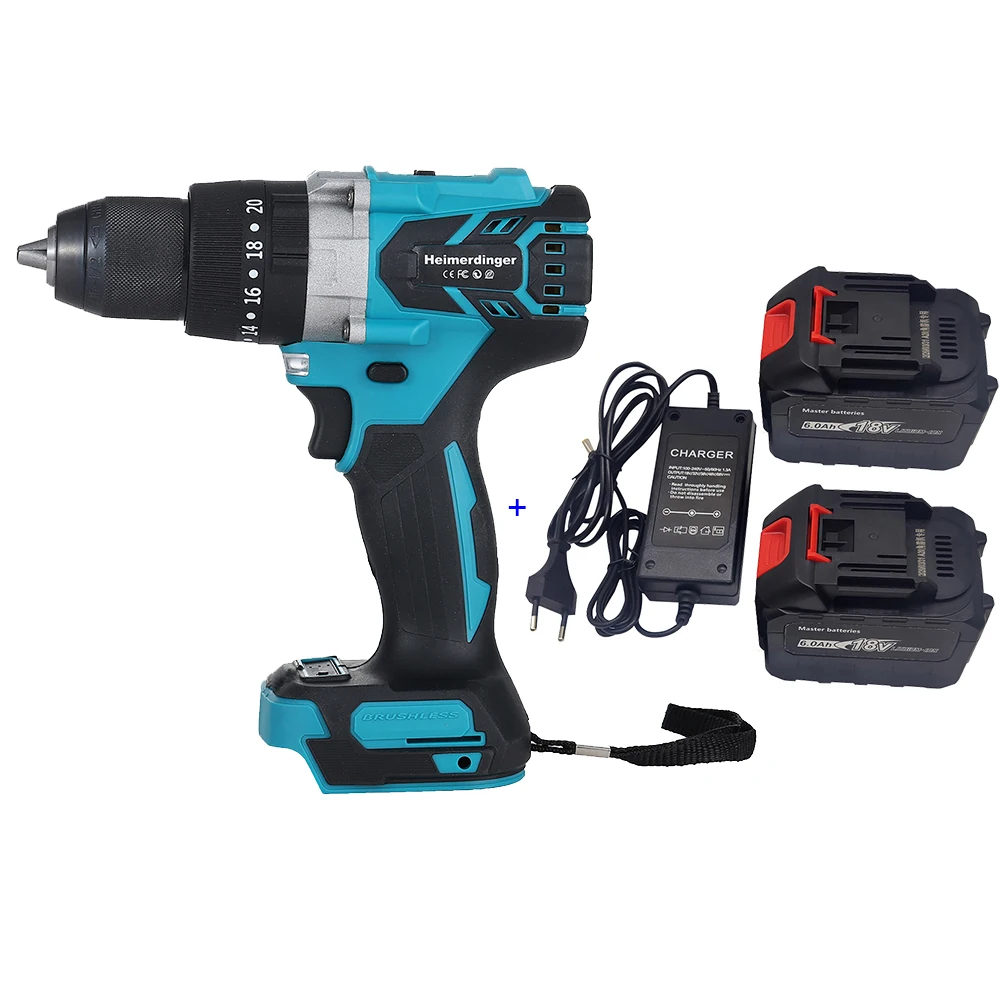 

Brushless Cordless Drill, 1300 In-lb(150N.m) Torque Electric Drill for Makita Battery, 1/2" Driver-Drill,2 Variable Speed Drill