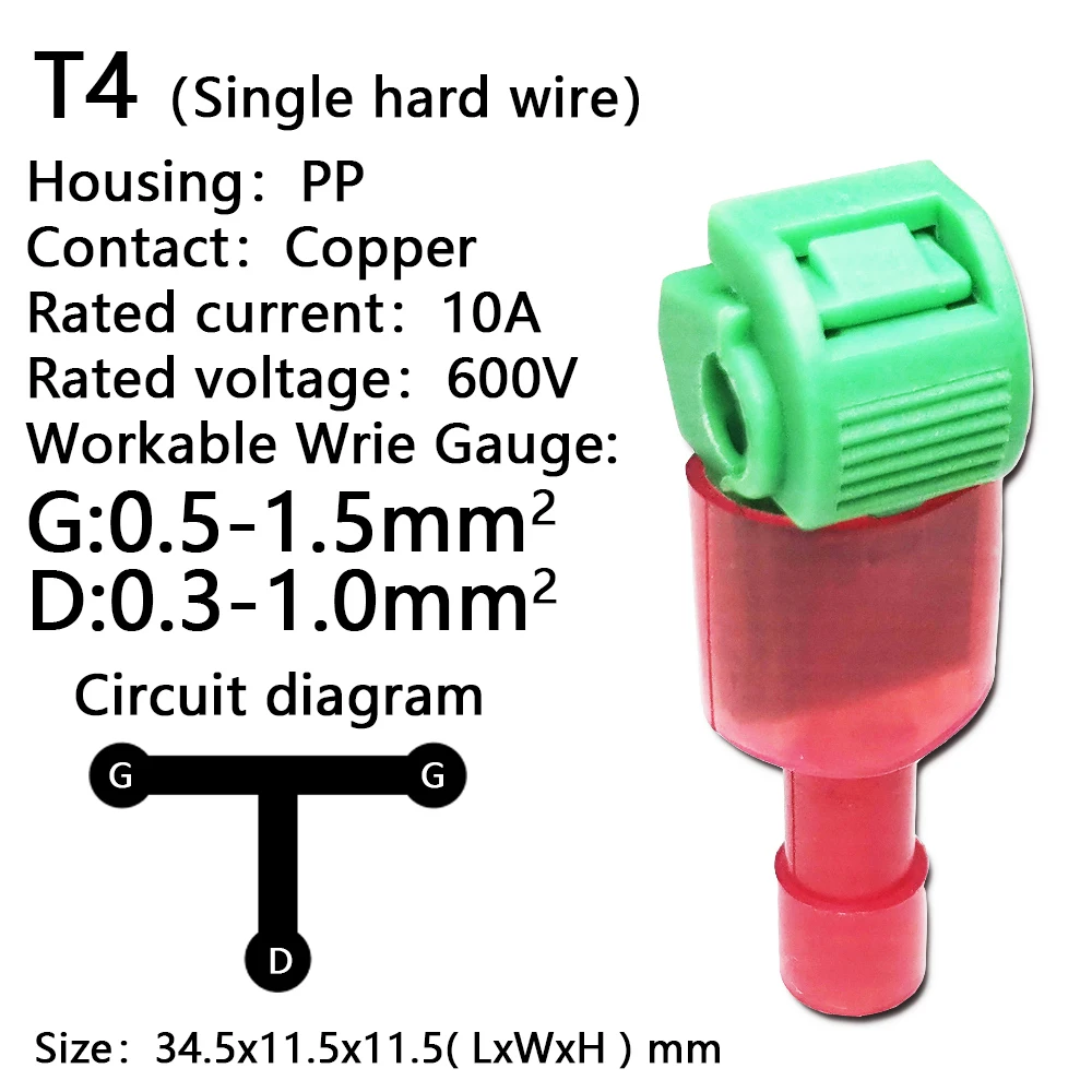 Conector T-Tap de 10/20/40/50 Uds., conector de Cable eléctrico rápido, Terminal de Cable de bloqueo de empalme a presión, Terminal de Cable de