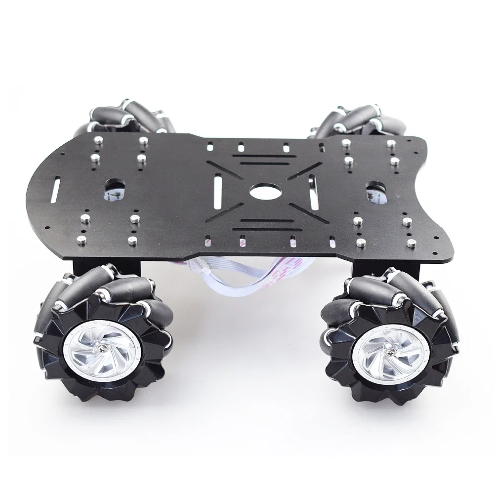 

15KG Load Metal Omni Mecanum Wheel Robot Car Chassis Kit with 4pcs Encoder Motor for Arduino Raspberry Pi DIY STEM Toy Parts