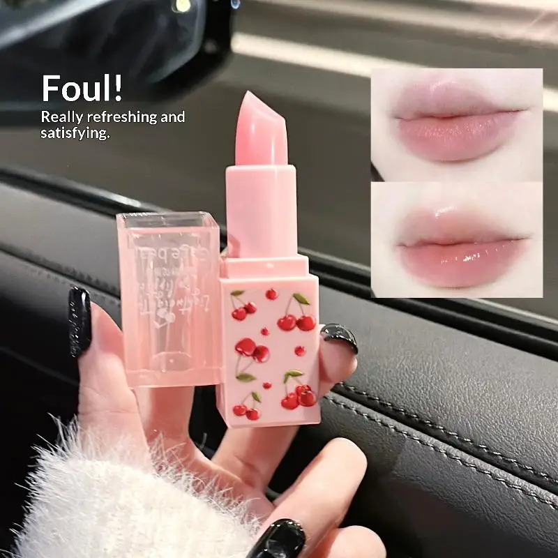 Cherry Hydrating Lip Balm And Lip Oil Set Light Moisturizing Soothing And Tender Lips For Winter Use