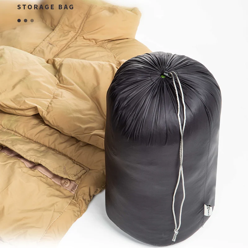Oxford Round Bottom Drawstring Pocket Waterproof Storage Bags Portable Travel Camping Ultralight Pocket Down Jacket Storage Bag