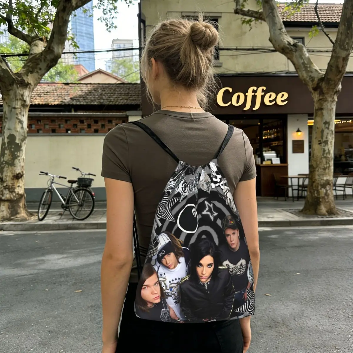 

Рюкзаки с эмблемой Tokio Hotel, модные спортивные сумки с завязками и карманами, сумки для книг, сумки для путешествий и школы