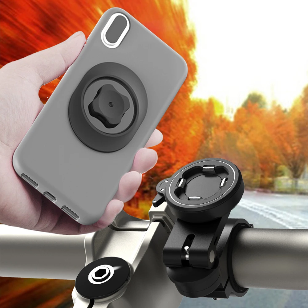 Bicycle phone holder universal phone holder and Motorcycle cell phone holder.360 degree adjustable Universal for all Smartphones