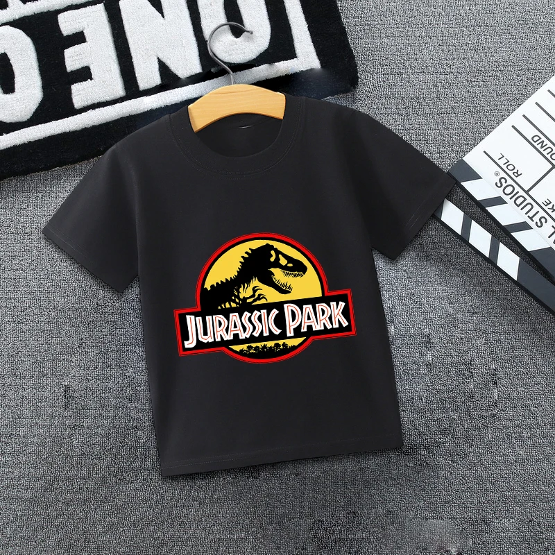 Jurassic Parks T-shirt Short Sleeve Summer Cute Printed Boys Girls Clothes Fashion Hip Hop Street Casual Tops Birthday Tees Gift