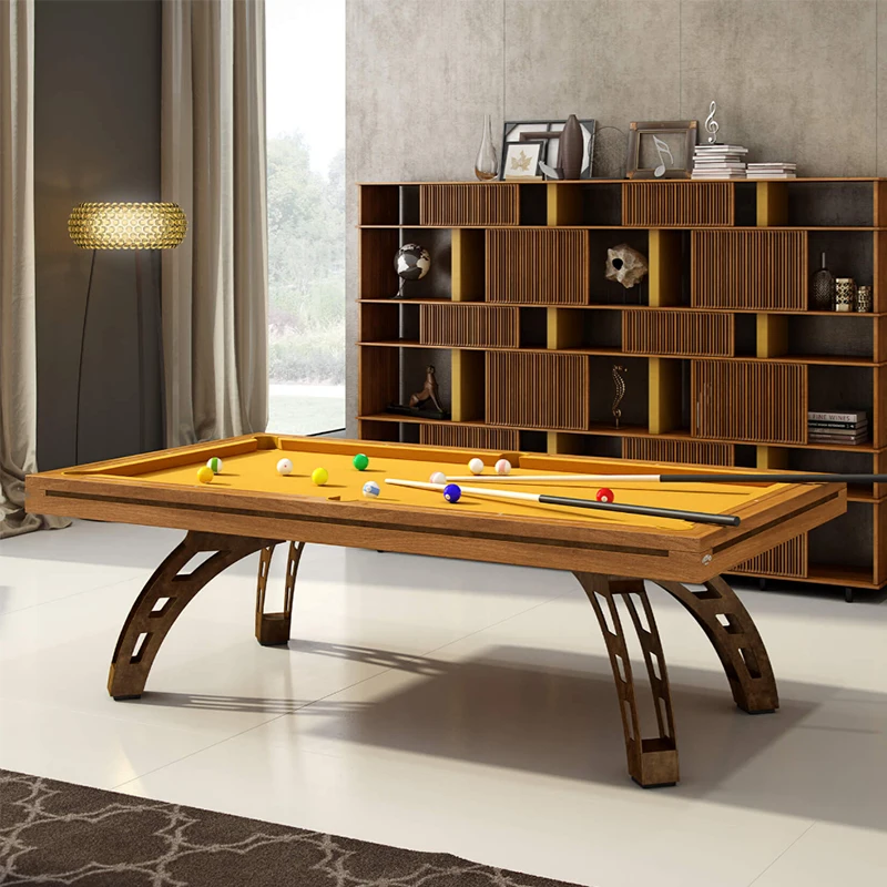 2025 Rustic Design Home Design Dining Billiard De Table Combination 8FT 9FT Billiard Table With Soft Benches