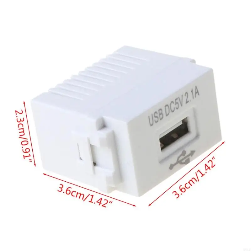 MOLF 2,1A Konverter Daya Soket Panel Pengisi Daya Ponsel 128 Tipe 220 V Ke 5 V 1A Modul Sakelar Adaptor Antarmuka USB