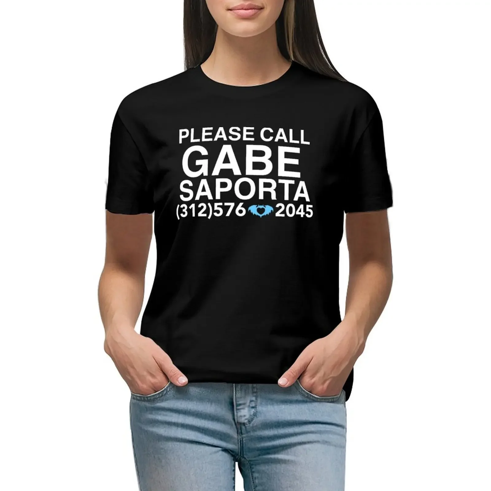 please call gabe saporta T-Shirt kawaii clothes plus sizes lady clothes plain Women clothes