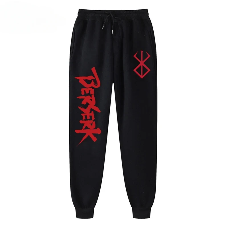 Moletom estampa anime berserk masculino corredores atléticos calça casual de lã com bolsos fantasia de cosplay primavera