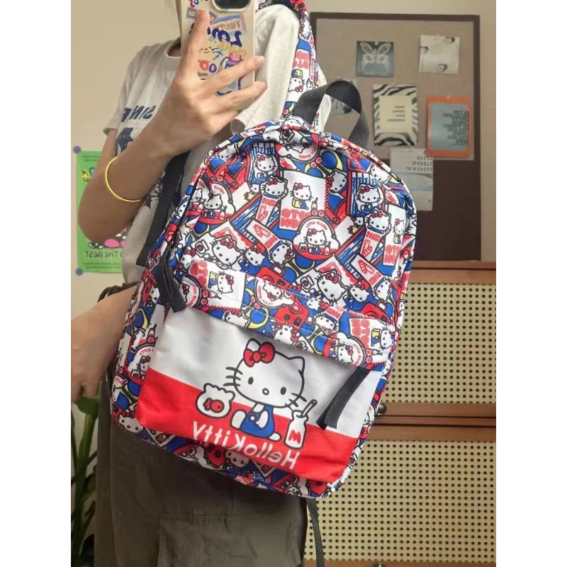 Miniso Sanrio Hellokitty Homemade Graffiti Cute Schoolbag Student Backpack All-Match Mochilas Para Niños рюкзак fashion