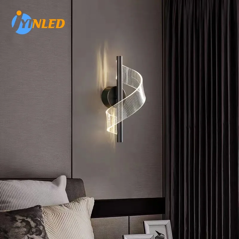 

8W Nordic LED Wall Sconce Lamp Indoor Lighting Home Bedside Living Room Corridor Stairs Decoration Luxurious Modern Wall Lamp