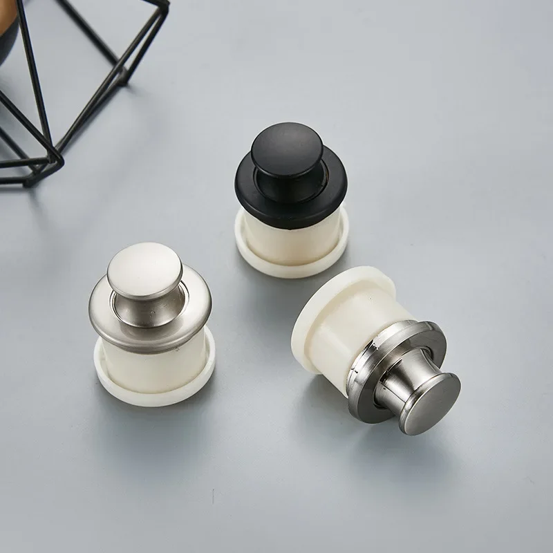 Japanese Tatami Embedded Spring Invisible Bouncing Handle Concealed Drawer Round Cupboard Door Handle Wholesale Hardware