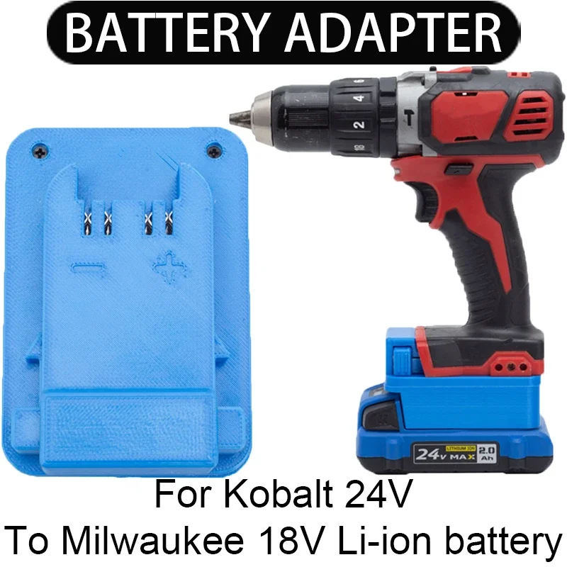 Adaptador/conversor de bateria para ferramentas de íon-lítio milwaukee 18v para kobalt 24v adaptador de bateria de íon-lítio acessórios de ferramenta elétrica