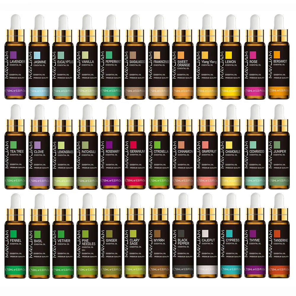 

MAYJAM 10ML Aromatic Diffuser Essential Oil Lavender Vanilla Myrrh Fragrance Oil For Soaps Candle Making Massage Humidifiers