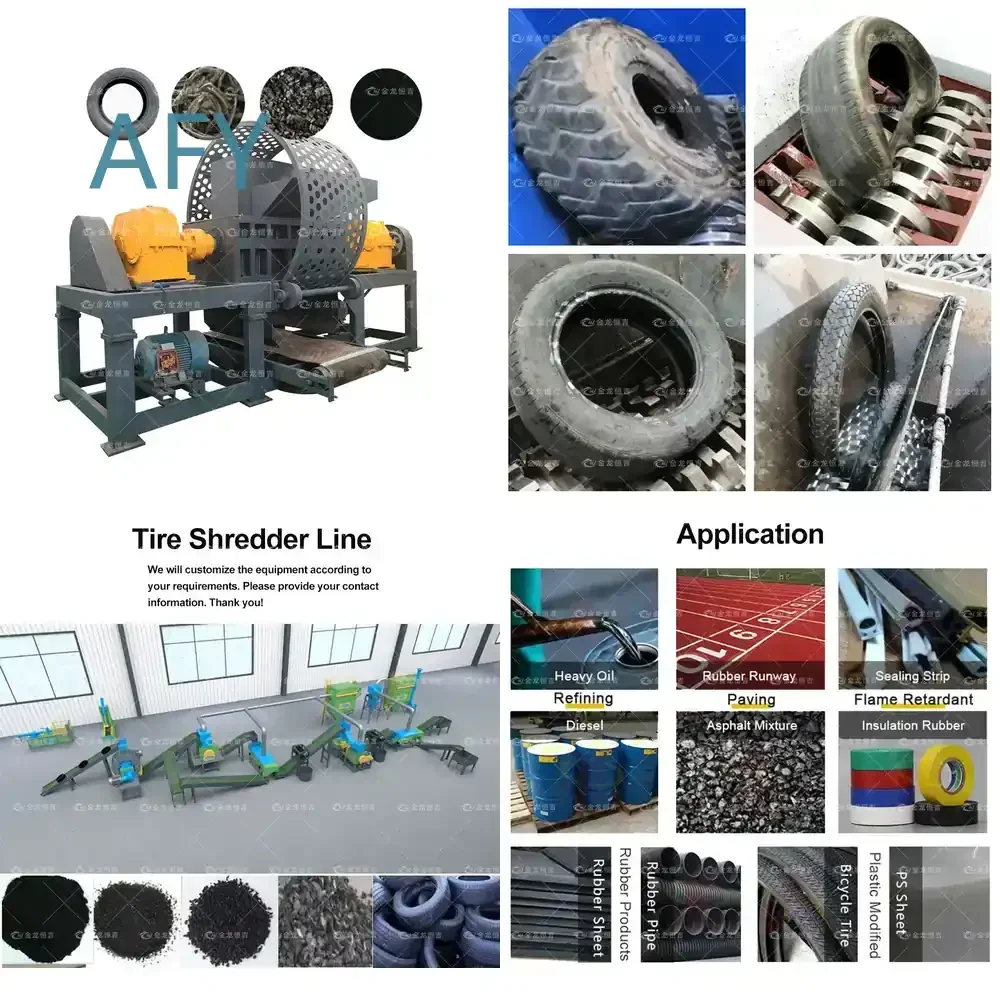 Small Tire Crusher Machine for Waste Truck Tire Recycling Price Industrial Rubber Shredder for Tire Processing Equipment