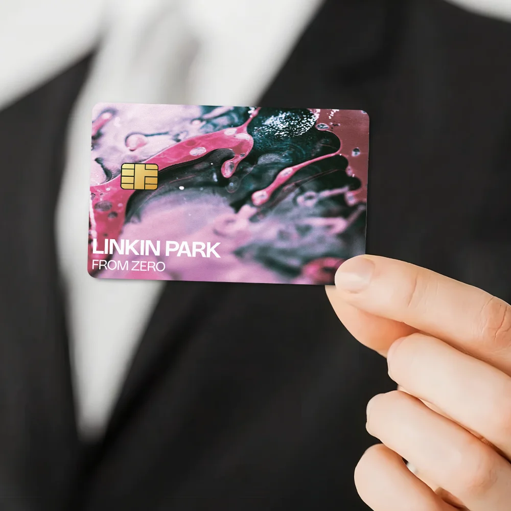 ملصق بطاقات L-Linkin P-Park مزخرف صغير مقاوم للماء مكون من 4 قطع مضاد للخدش