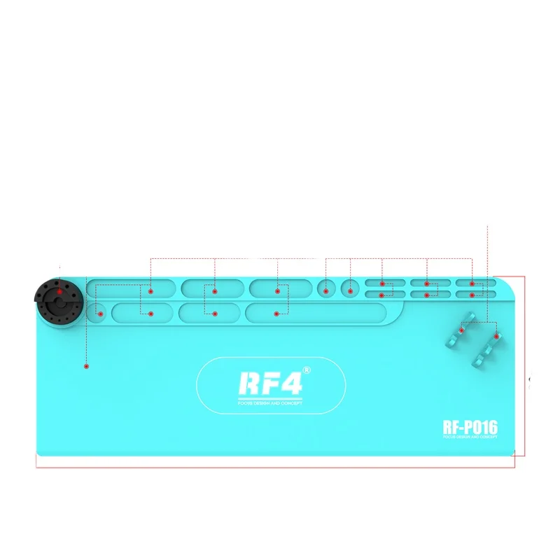 

RF4 RF-PO16 Large Size Desktop Working Mat for Mobile Phone Electronic Repair Heat Insulation Silicone Pad