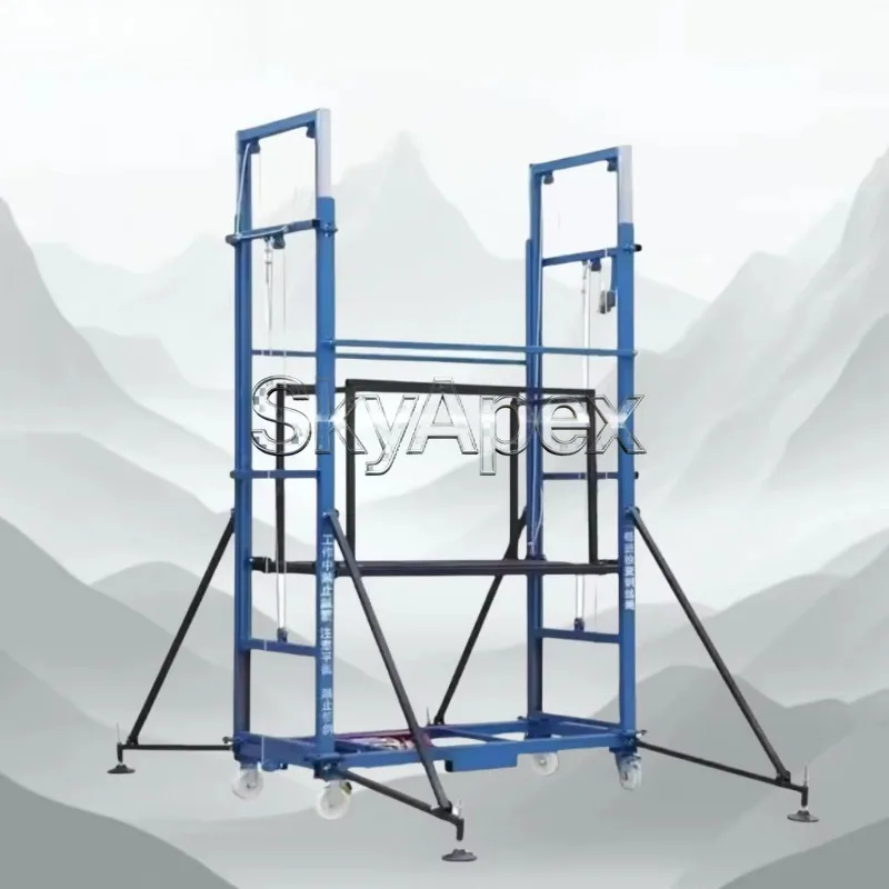 Factory Direct 2026 Lightweight Foldable Aluminum Electric Scaffold Lift Hanging Mobile Work Platform Ladder For Construction An
