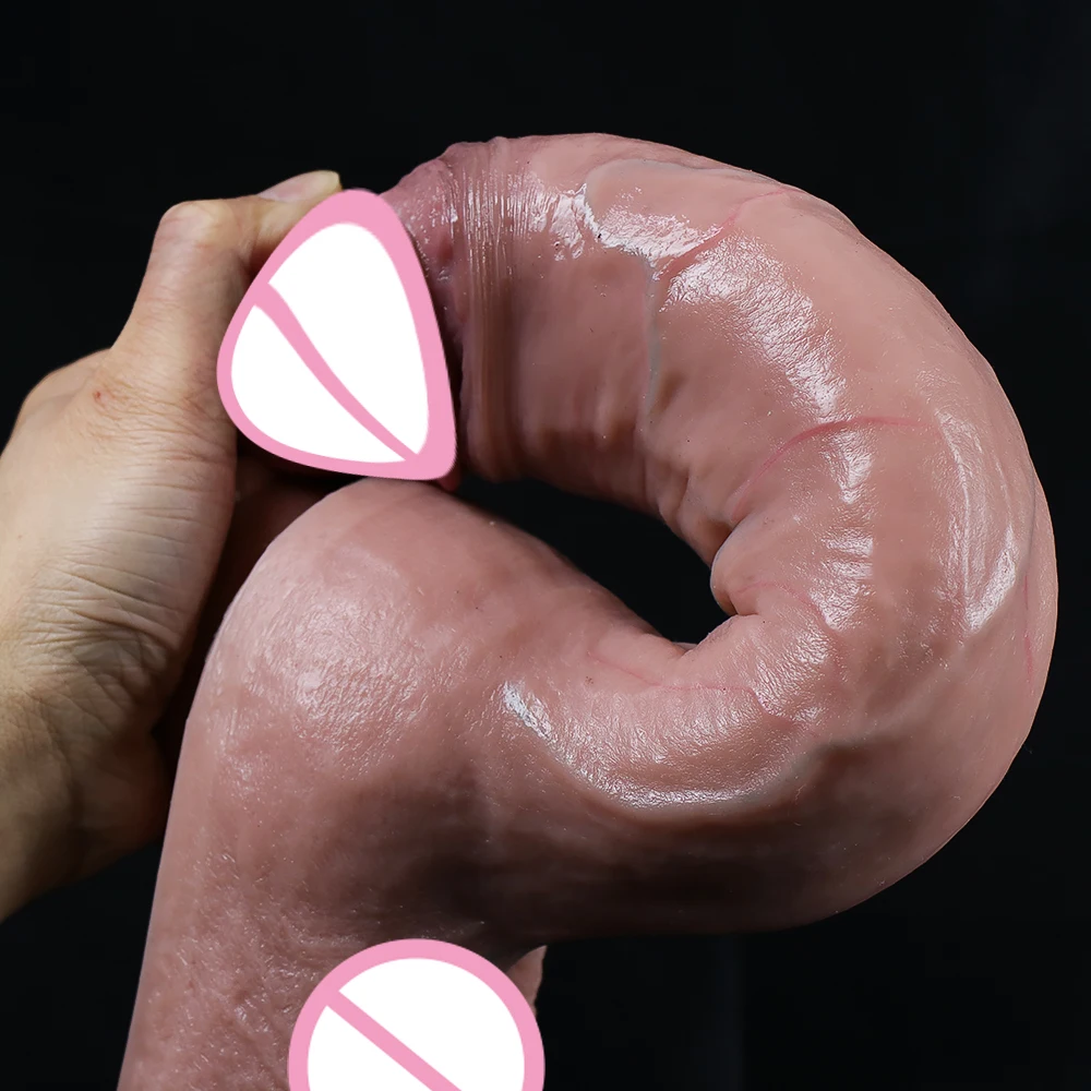 Super Huge Realistic Dildo Penis Soft Silicone Dick with Suction Cup Cock Anal Plug Sex Toy for Women Men Lesbian Aldult 18 Real